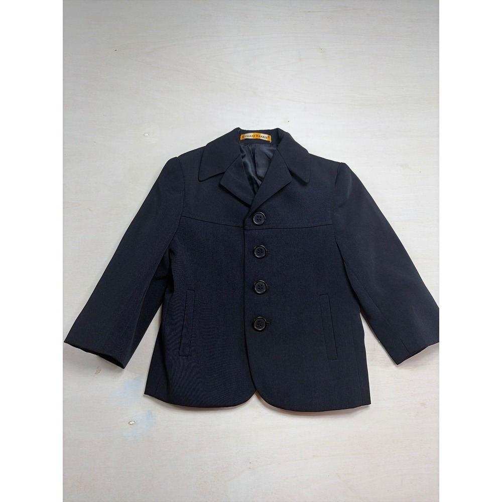 Richard Harris Boys Black 4-Button Formal Blazer Jacket Size 2T